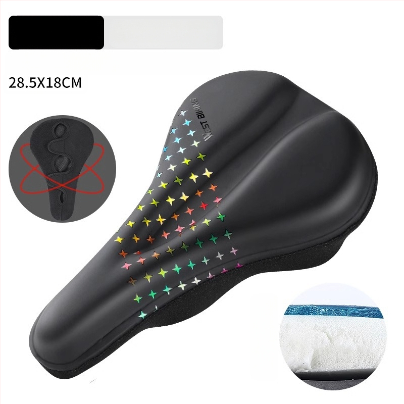 Κάλυμμα μαξιλαριού καθίσματος ποδηλάτου West Rider από σιλικόνη, απορροφητικό κραδασμών, υψηλής ελαστικότητας, κάλυμμα σέλας για ποδήλατο βουνού, εξοπλισμό ποδηλασίας για άνδρες