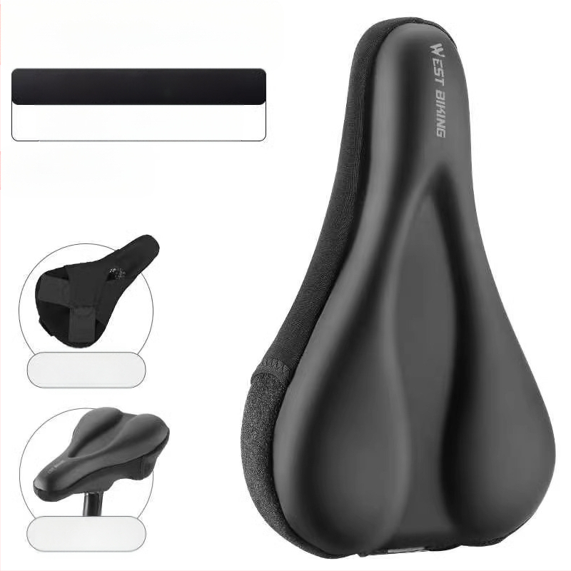 Κάλυμμα μαξιλαριού καθίσματος ποδηλάτου West Rider από σιλικόνη, απορροφητικό κραδασμών, υψηλής ελαστικότητας, κάλυμμα σέλας για ποδήλατο βουνού, εξοπλισμό ποδηλασίας για άνδρες