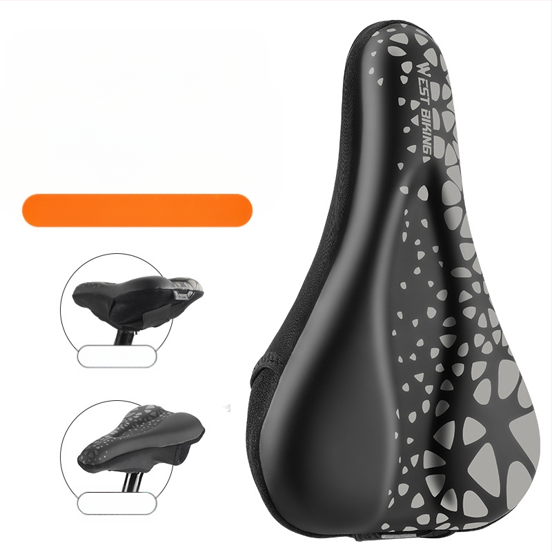 Κάλυμμα μαξιλαριού καθίσματος ποδηλάτου West Rider από σιλικόνη, απορροφητικό κραδασμών, υψηλής ελαστικότητας, κάλυμμα σέλας για ποδήλατο βουνού, εξοπλισμό ποδηλασίας για άνδρες