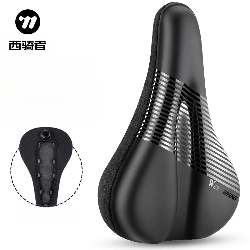 Κάλυμμα μαξιλαριού καθίσματος ποδηλάτου West Rider από σιλικόνη, απορροφητικό κραδασμών, υψηλής ελαστικότητας, κάλυμμα σέλας για ποδήλατο βουνού, εξοπλισμό ποδηλασίας για άνδρες