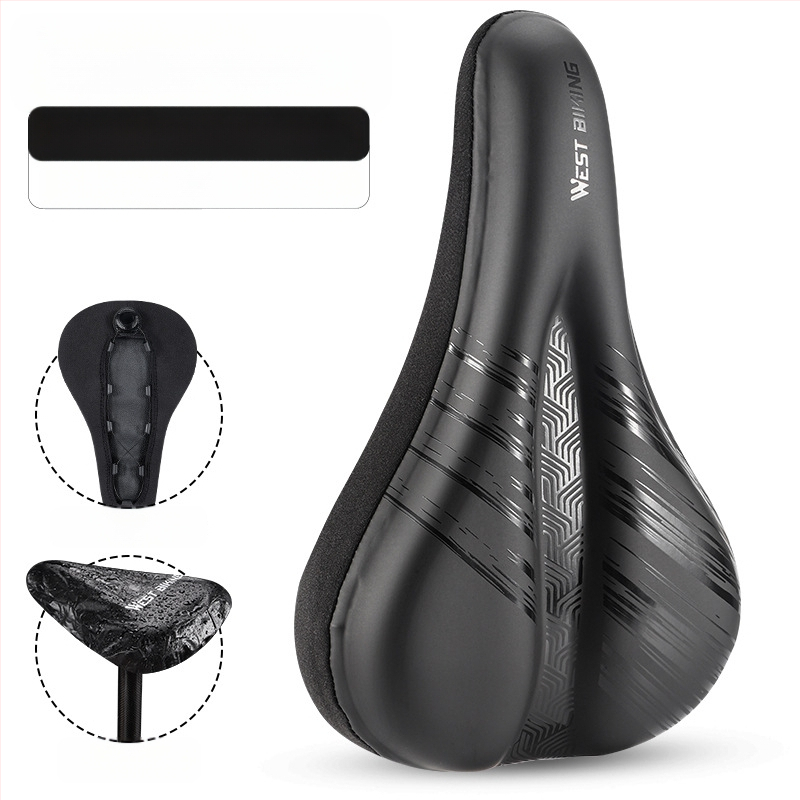 Κάλυμμα μαξιλαριού καθίσματος ποδηλάτου West Rider από σιλικόνη, απορροφητικό κραδασμών, υψηλής ελαστικότητας, κάλυμμα σέλας για ποδήλατο βουνού, εξοπλισμό ποδηλασίας για άνδρες