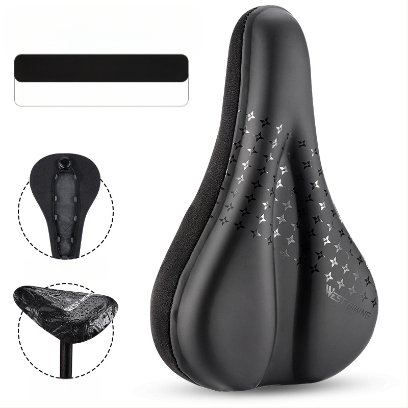 Κάλυμμα μαξιλαριού καθίσματος ποδηλάτου West Rider από σιλικόνη, απορροφητικό κραδασμών, υψηλής ελαστικότητας, κάλυμμα σέλας για ποδήλατο βουνού, εξοπλισμό ποδηλασίας για άνδρες