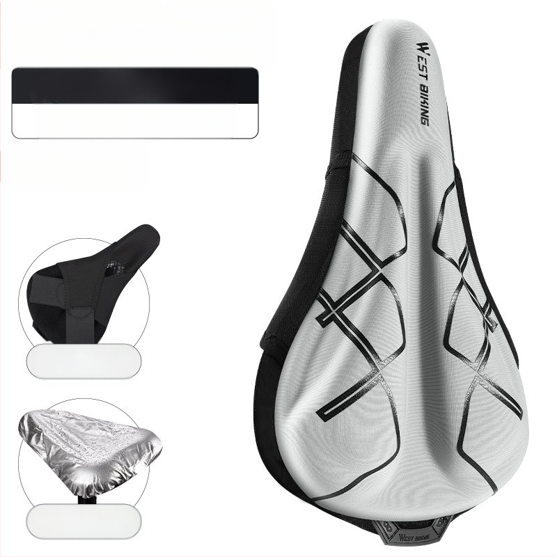 Κάλυμμα μαξιλαριού καθίσματος ποδηλάτου West Rider από σιλικόνη, απορροφητικό κραδασμών, υψηλής ελαστικότητας, κάλυμμα σέλας για ποδήλατο βουνού, εξοπλισμό ποδηλασίας για άνδρες