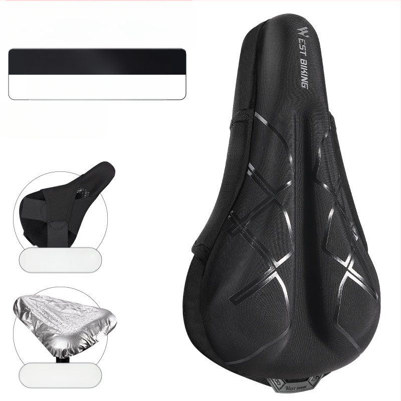 Κάλυμμα μαξιλαριού καθίσματος ποδηλάτου West Rider από σιλικόνη, απορροφητικό κραδασμών, υψηλής ελαστικότητας, κάλυμμα σέλας για ποδήλατο βουνού, εξοπλισμό ποδηλασίας για άνδρες