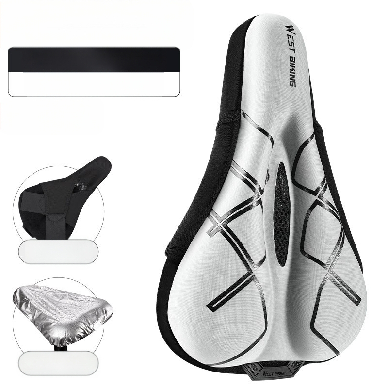 Κάλυμμα μαξιλαριού καθίσματος ποδηλάτου West Rider από σιλικόνη, απορροφητικό κραδασμών, υψηλής ελαστικότητας, κάλυμμα σέλας για ποδήλατο βουνού, εξοπλισμό ποδηλασίας για άνδρες