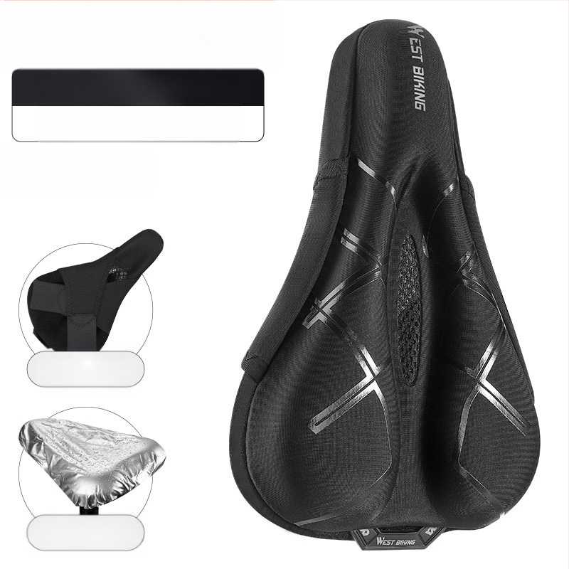 Κάλυμμα μαξιλαριού καθίσματος ποδηλάτου West Rider από σιλικόνη, απορροφητικό κραδασμών, υψηλής ελαστικότητας, κάλυμμα σέλας για ποδήλατο βουνού, εξοπλισμό ποδηλασίας για άνδρες