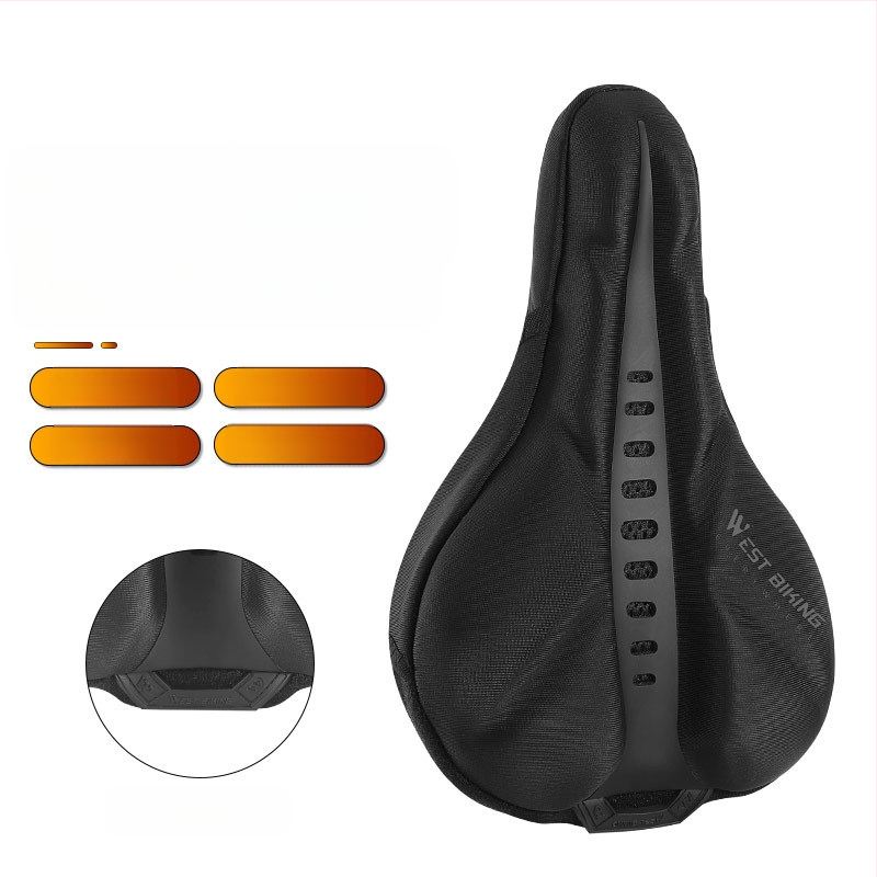 Κάλυμμα μαξιλαριού καθίσματος ποδηλάτου West Rider από σιλικόνη, απορροφητικό κραδασμών, υψηλής ελαστικότητας, κάλυμμα σέλας για ποδήλατο βουνού, εξοπλισμό ποδηλασίας για άνδρες