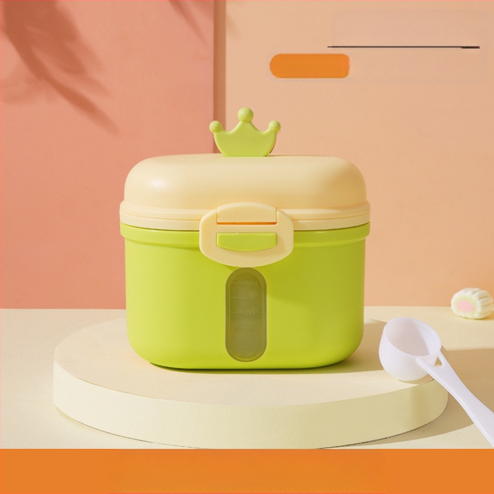 Bērnu piena pulvera kaste, pārnēsājama āra uztura bagātinātāja rīsu pulvera kaste, noslēgta tvertne, mitrumizturīga, liela uzglabāšanas tvertnes nodalījuma iepakojums