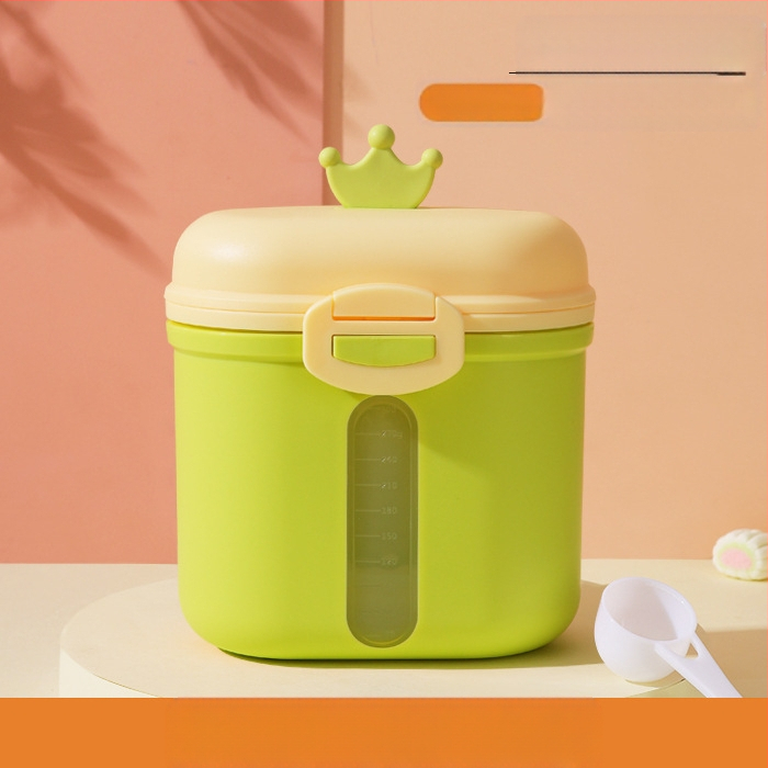 Bērnu piena pulvera kaste, pārnēsājama āra uztura bagātinātāja rīsu pulvera kaste, noslēgta tvertne, mitrumizturīga, liela uzglabāšanas tvertnes nodalījuma iepakojums