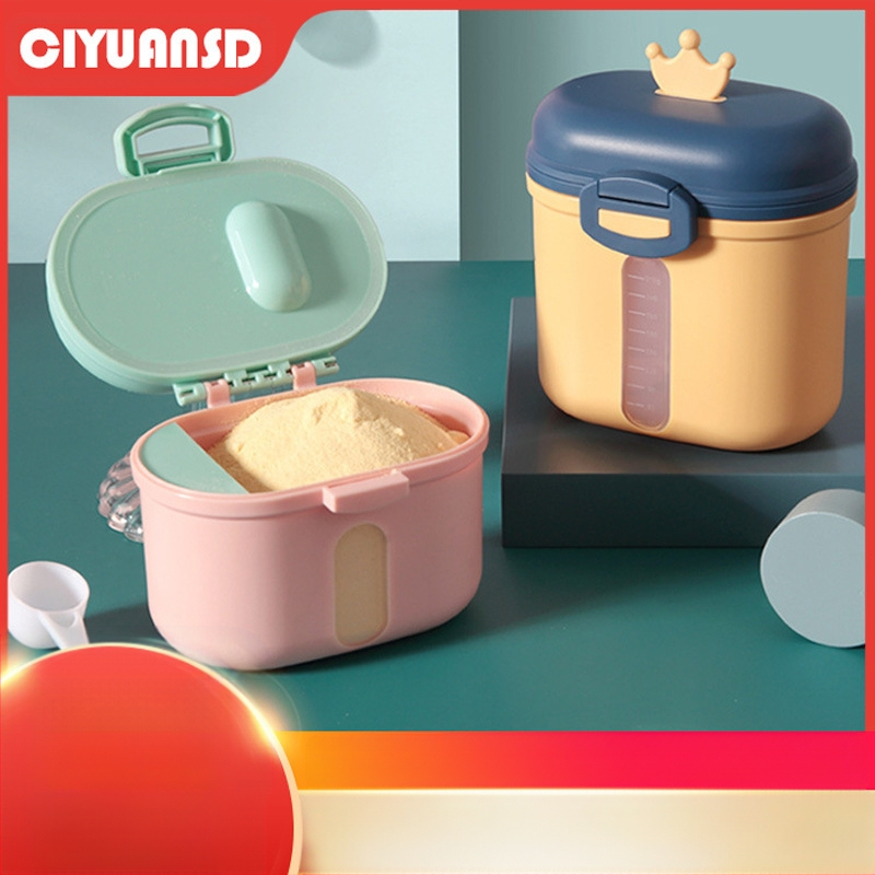 Bērnu piena pulvera kaste, pārnēsājama āra uztura bagātinātāja rīsu pulvera kaste, noslēgta tvertne, mitrumizturīga, liela uzglabāšanas tvertnes nodalījuma iepakojums