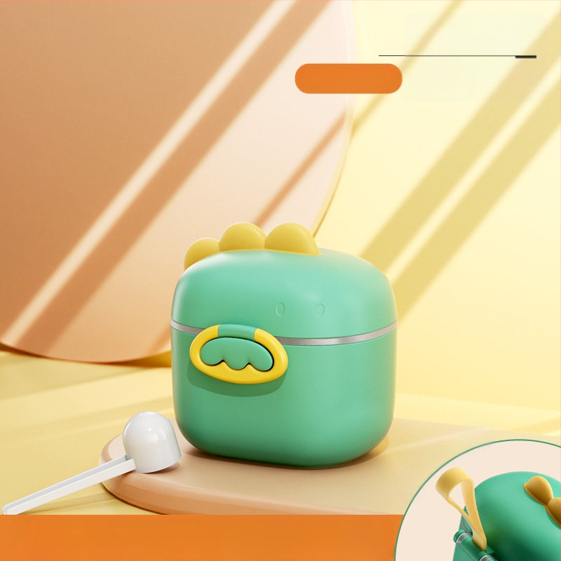 Bērnu piena pulvera kaste, pārnēsājama āra uztura bagātinātāja rīsu pulvera kaste, noslēgta tvertne, mitrumizturīga, liela uzglabāšanas tvertnes nodalījuma iepakojums