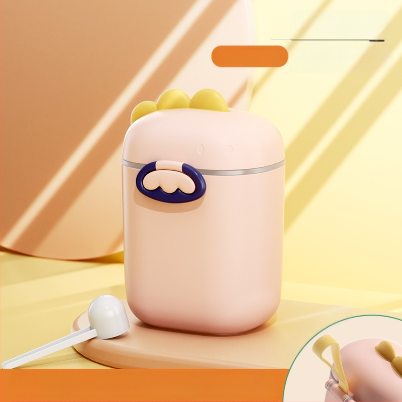 Bērnu piena pulvera kaste, pārnēsājama āra uztura bagātinātāja rīsu pulvera kaste, noslēgta tvertne, mitrumizturīga, liela uzglabāšanas tvertnes nodalījuma iepakojums