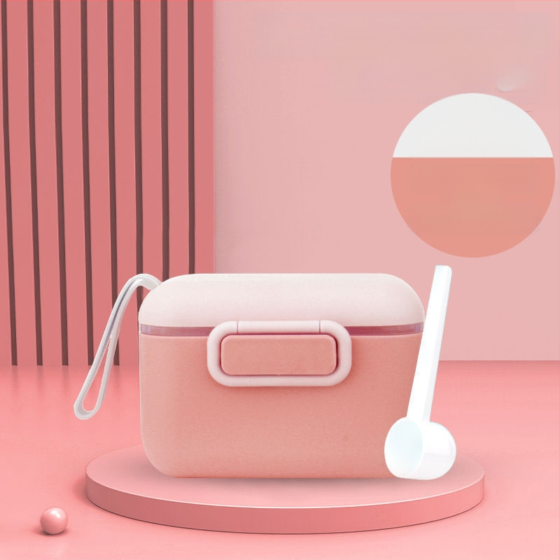 Bērnu piena pulvera kaste, pārnēsājama āra uztura bagātinātāja rīsu pulvera kaste, noslēgta tvertne, mitrumizturīga, liela uzglabāšanas tvertnes nodalījuma iepakojums