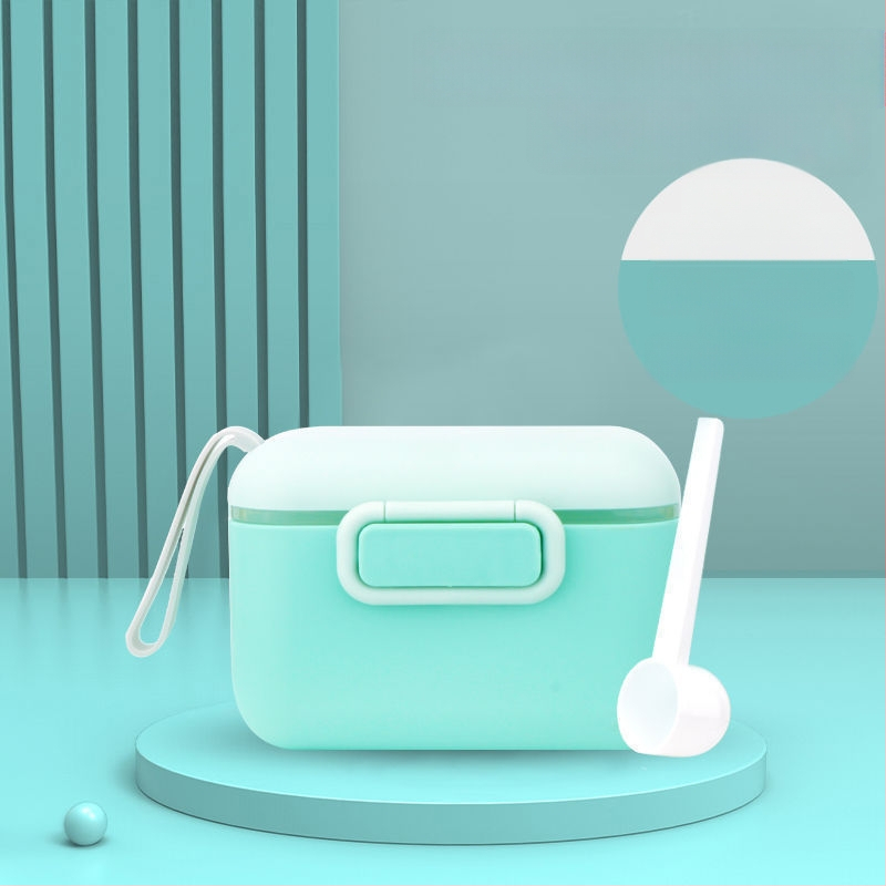 Bērnu piena pulvera kaste, pārnēsājama āra uztura bagātinātāja rīsu pulvera kaste, noslēgta tvertne, mitrumizturīga, liela uzglabāšanas tvertnes nodalījuma iepakojums