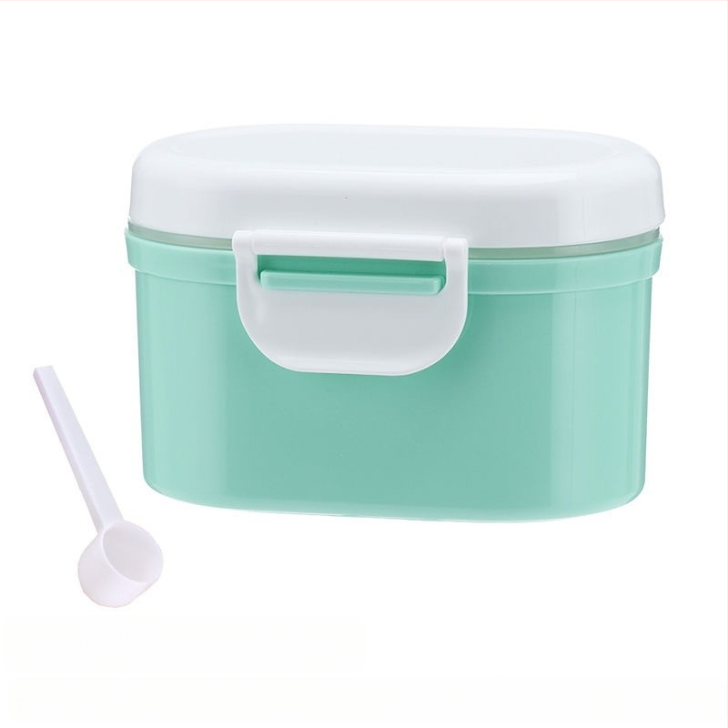 Bērnu piena pulvera kaste, pārnēsājama āra uztura bagātinātāja rīsu pulvera kaste, noslēgta tvertne, mitrumizturīga, liela uzglabāšanas tvertnes nodalījuma iepakojums