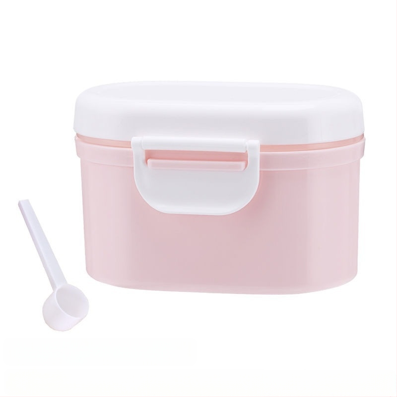 Bērnu piena pulvera kaste, pārnēsājama āra uztura bagātinātāja rīsu pulvera kaste, noslēgta tvertne, mitrumizturīga, liela uzglabāšanas tvertnes nodalījuma iepakojums