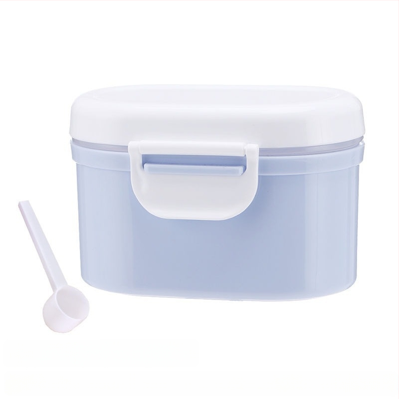 Bērnu piena pulvera kaste, pārnēsājama āra uztura bagātinātāja rīsu pulvera kaste, noslēgta tvertne, mitrumizturīga, liela uzglabāšanas tvertnes nodalījuma iepakojums