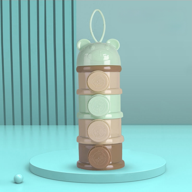 Bērnu piena pulvera kaste, pārnēsājama āra uztura bagātinātāja rīsu pulvera kaste, noslēgta tvertne, mitrumizturīga, liela uzglabāšanas tvertnes nodalījuma iepakojums