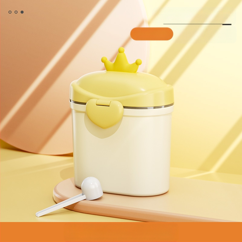 Bērnu piena pulvera kaste, pārnēsājama āra uztura bagātinātāja rīsu pulvera kaste, noslēgta tvertne, mitrumizturīga, liela uzglabāšanas tvertnes nodalījuma iepakojums