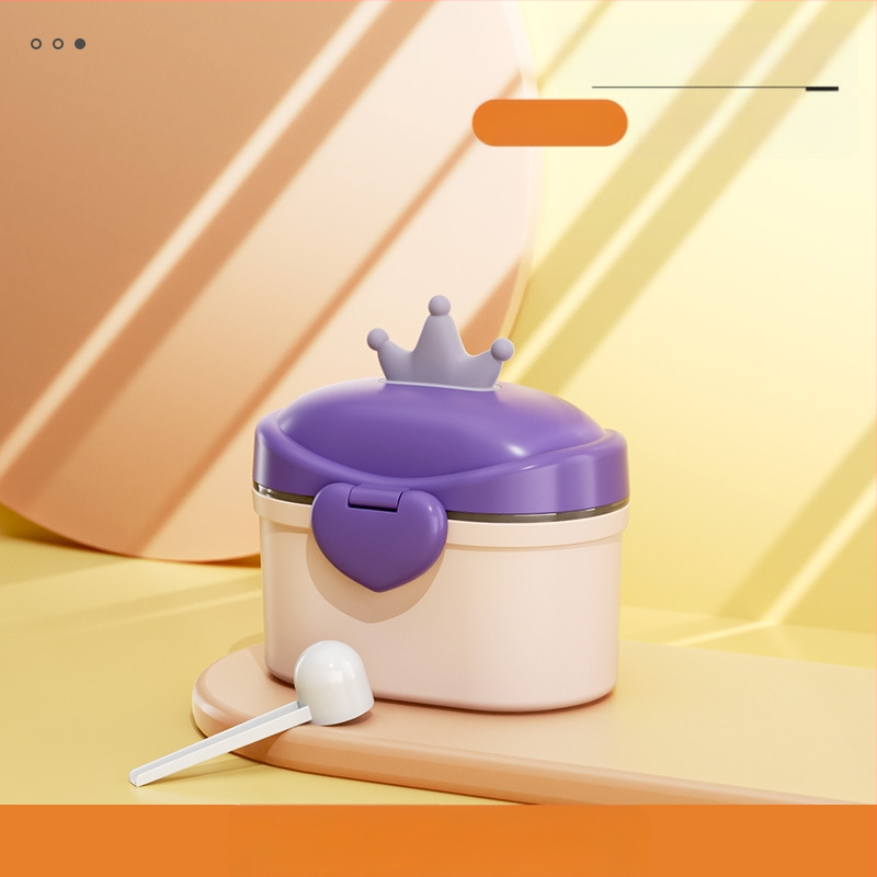 Bērnu piena pulvera kaste, pārnēsājama āra uztura bagātinātāja rīsu pulvera kaste, noslēgta tvertne, mitrumizturīga, liela uzglabāšanas tvertnes nodalījuma iepakojums