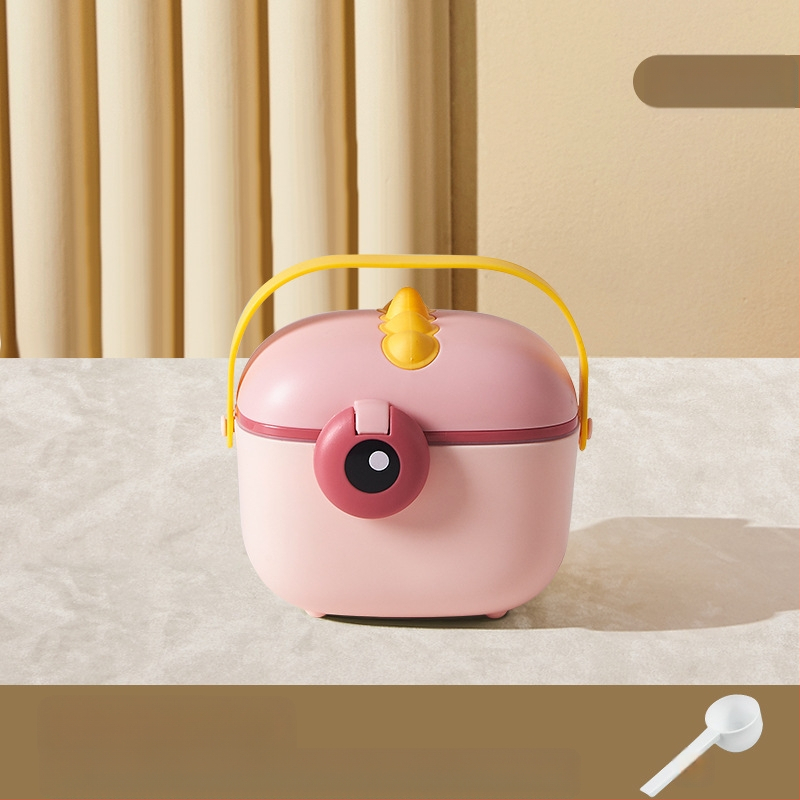 Bērnu piena pulvera kaste, pārnēsājama āra uztura bagātinātāja rīsu pulvera kaste, noslēgta tvertne, mitrumizturīga, liela uzglabāšanas tvertnes nodalījuma iepakojums