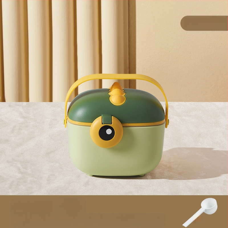 Bērnu piena pulvera kaste, pārnēsājama āra uztura bagātinātāja rīsu pulvera kaste, noslēgta tvertne, mitrumizturīga, liela uzglabāšanas tvertnes nodalījuma iepakojums