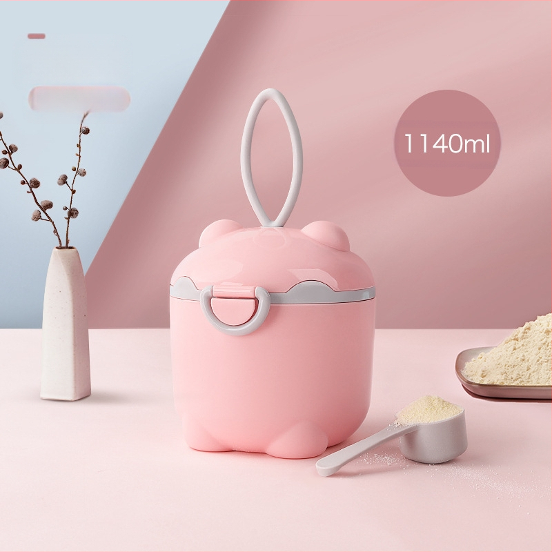 Bērnu piena pulvera kaste, pārnēsājama āra uztura bagātinātāja rīsu pulvera kaste, noslēgta tvertne, mitrumizturīga, liela uzglabāšanas tvertnes nodalījuma iepakojums