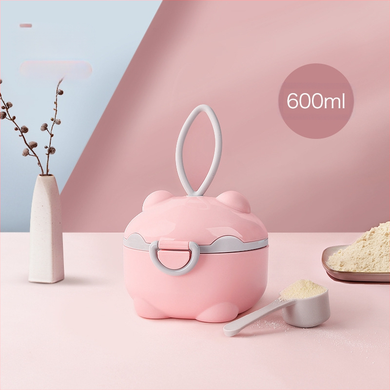 Bērnu piena pulvera kaste, pārnēsājama āra uztura bagātinātāja rīsu pulvera kaste, noslēgta tvertne, mitrumizturīga, liela uzglabāšanas tvertnes nodalījuma iepakojums