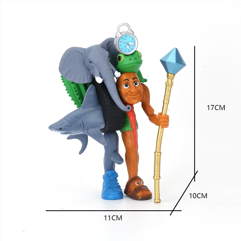 Piiriülene mägede ja merede klassika, figuuride kaunistused, Tungtungsahur, puidust pulkmees, kes kannab kingi, hainukk, hulgimüük