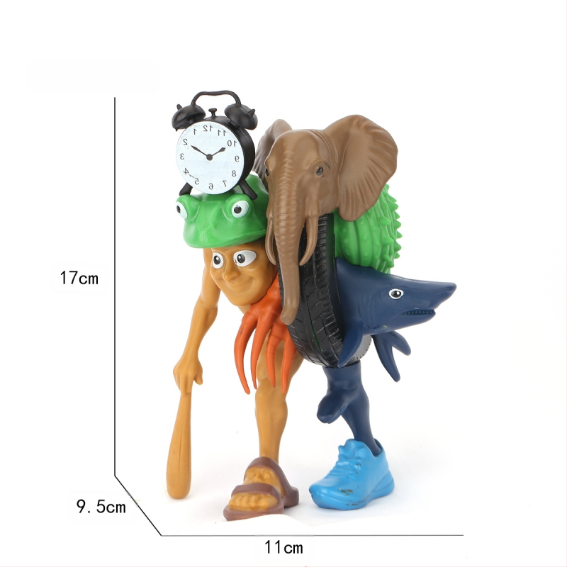 Piiriülene mägede ja merede klassika, figuuride kaunistused, Tungtungsahur, puidust pulkmees, kes kannab kingi, hainukk, hulgimüük