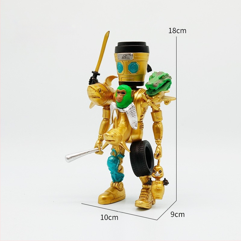 Piiriülene mägede ja merede klassika, figuuride kaunistused, Tungtungsahur, puidust pulkmees, kes kannab kingi, hainukk, hulgimüük