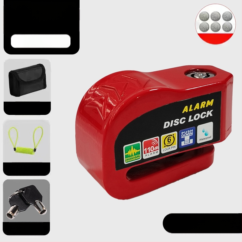 Κλείδωμα δισκόφρενου αυτοκινήτου γενικής χρήσης, κλειδαριά μοτοσικλέτας, αντικλεπτικό συναγερμό ποδηλάτου, κλειδαριά δισκόφρενου, κλειδαριά ποδηλάτου βουνού