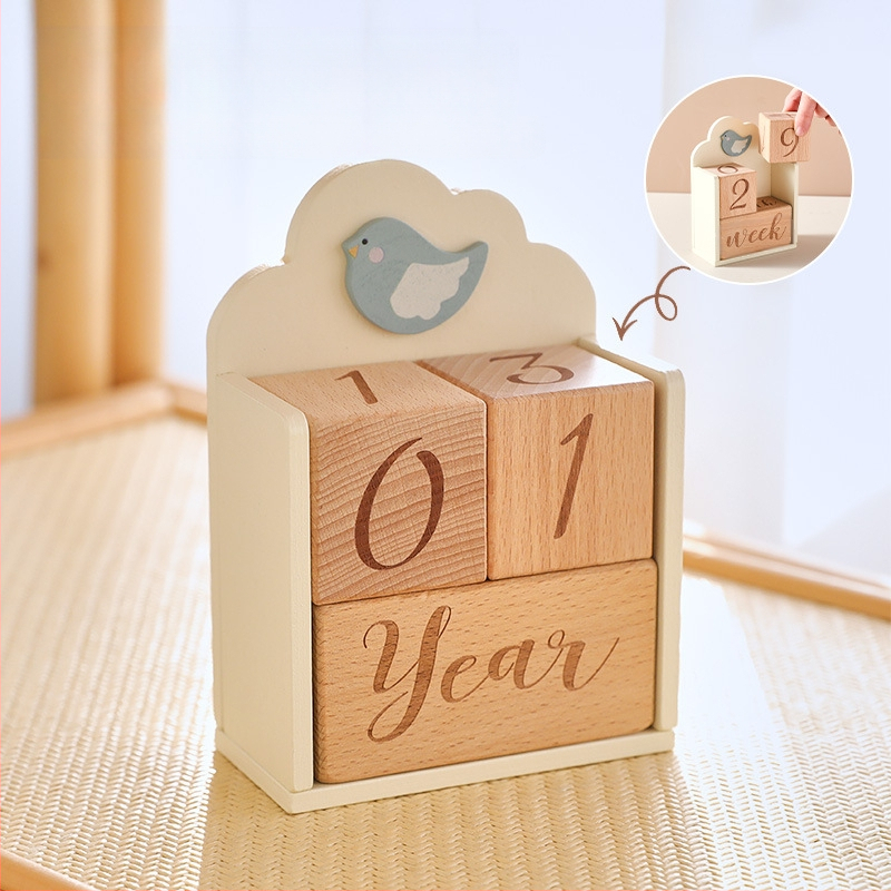 Amazoni piiriülene beebi varajase lapsepõlve kasvu mälestusfoto puidust klots rekvisiidid kaunistused sünnipäevakaart foto verstapost