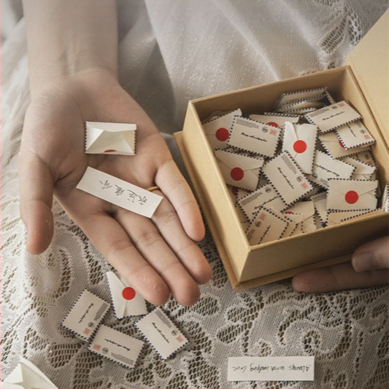 Мини любовно писмо до приятели от мъжки и женски пол, креативен подарък за рожден ден, направи си сам, ръкописно признание, предложение, любовни думи, капсула, малка хартия