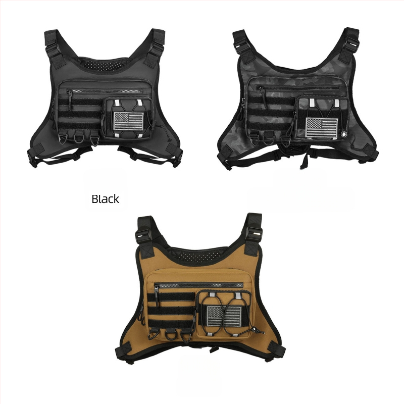 Piiriülene spordi taktikaline vest rinnakott õues kasutamiseks mõeldud spordi rinnakott reguleeritava pneumotooraksiga vest õues kasutamiseks