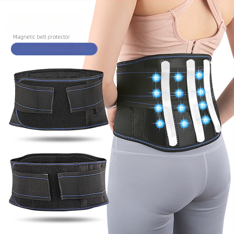 Suure magnetiga kuumpressitud vöökaitse, C-vastase kaarega terasplaadist vöökoha ja seljatoe tugi, stabiilne rihm, rõhu laiendav termokaitsevöö