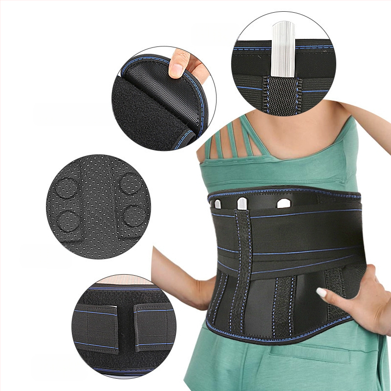 Suure magnetiga kuumpressitud vöökaitse, C-vastase kaarega terasplaadist vöökoha ja seljatoe tugi, stabiilne rihm, rõhu laiendav termokaitsevöö