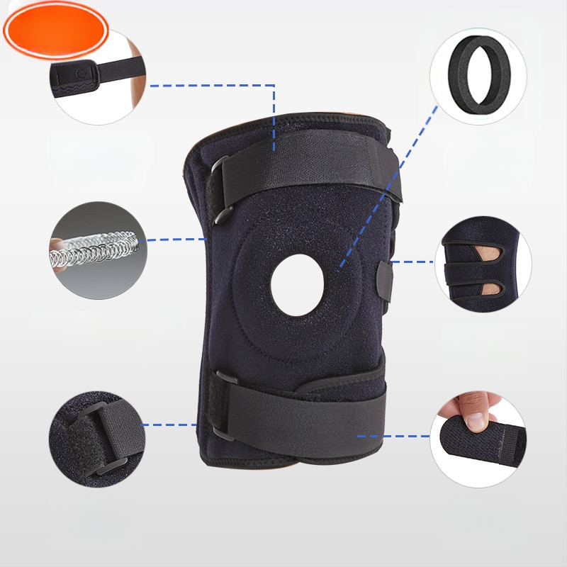 Suured sportlikud põlvekaitsmed suvine kompressioonrihm silikoonist vedruga reguleeritav mägironimisrasv patellavöö põlvekaitseks