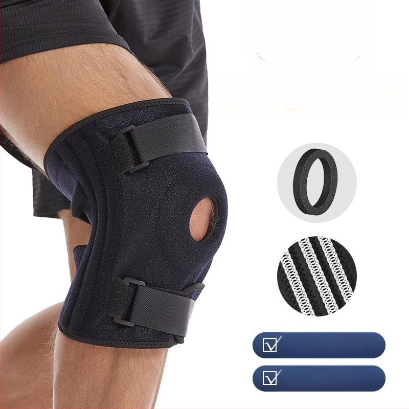 Suured sportlikud põlvekaitsmed suvine kompressioonrihm silikoonist vedruga reguleeritav mägironimisrasv patellavöö põlvekaitseks
