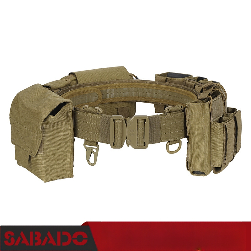 1000D Oxfordi riidest taktikaline vöö, kaheksaosaline komplekt, kiirkinnitusega reguleeritav turvapatrulli multifunktsionaalne taktikaline vöö