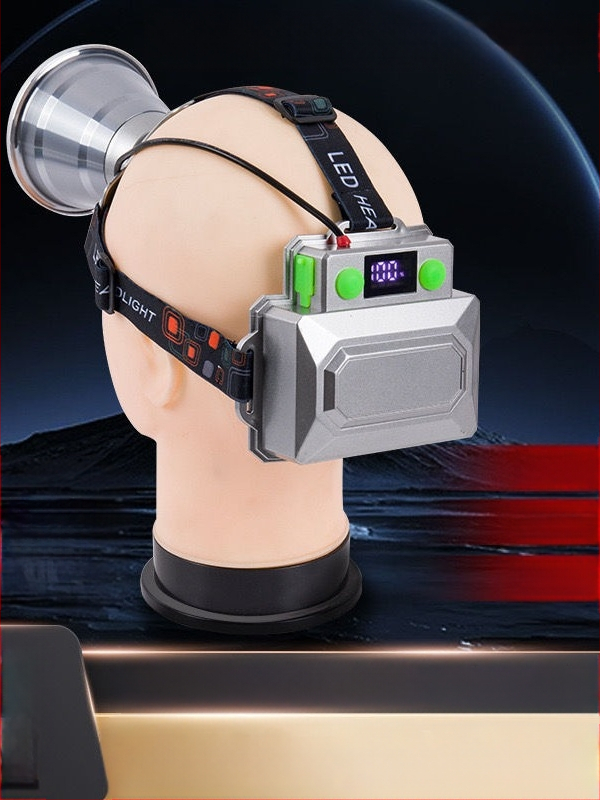 Tarpvalstybinis žalias miškas Hermano priekinis žibintas, stiprus apšvietimas, itin ryškus LED žibintas, dėvintis integruotą LED tolimojo nuotolio lazerinį prožektorių A1103