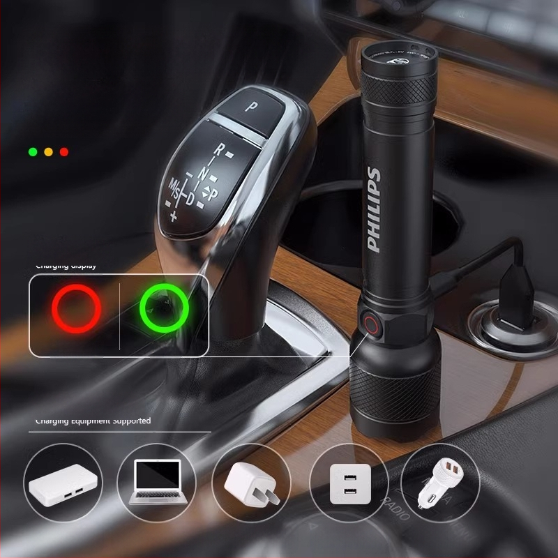 Philips Sfl2188 taskulamp, tugev valgus, pika ulatusega, ülipika aku tööeaga, laetav, väike, kaasaskantav kodulamp