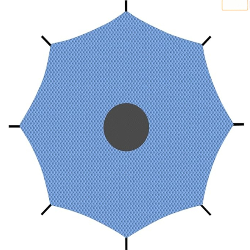 Batuudile hüppamiseks mõeldud voodi, päikesesirm, lakke paigaldatav riidest päikesekaitseriie, universaalne päikesesirm