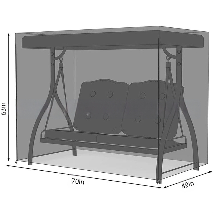 Rūpnīcas tiešais dārza šūpoļu šūpuļkrēsla pārvalks, ūdensizturīgs un putekļu necaurlaidīgs Amazon Ebay pagalma šūpoļu pārvalks