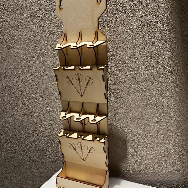 Piiriülene uus toode Amazoni noolemängude hoiustamisseade Kodu Elutuba Noolemängude hoiustamisriiul Puidust käsitöö kaunistused