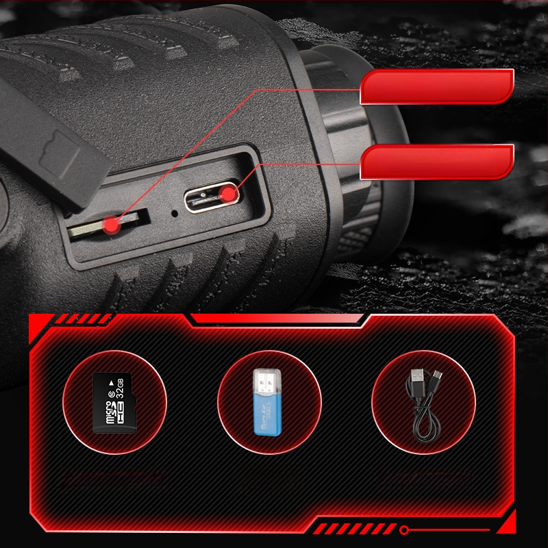 Rūpnīcas tiešā pārdošana Jauna infrasarkanā monokulārā nakts redzamības ierīce 8X augstas izšķirtspējas āra digitālā monokulārā Lg64 karstā modeļa redzamība