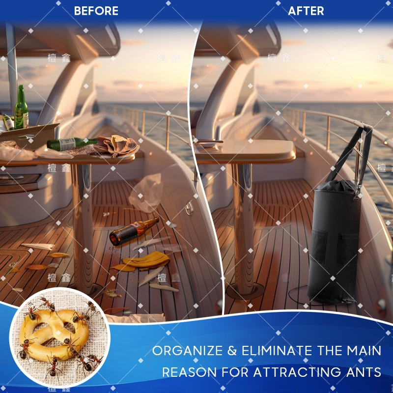 Pārrobežu jahtu atkritumu maisi, atkārtoti lietojami burulaivu atkritumu maisi, videi draudzīgi, ar ūdeni sabiezināti uzglabāšanas maisi āra lietošanai