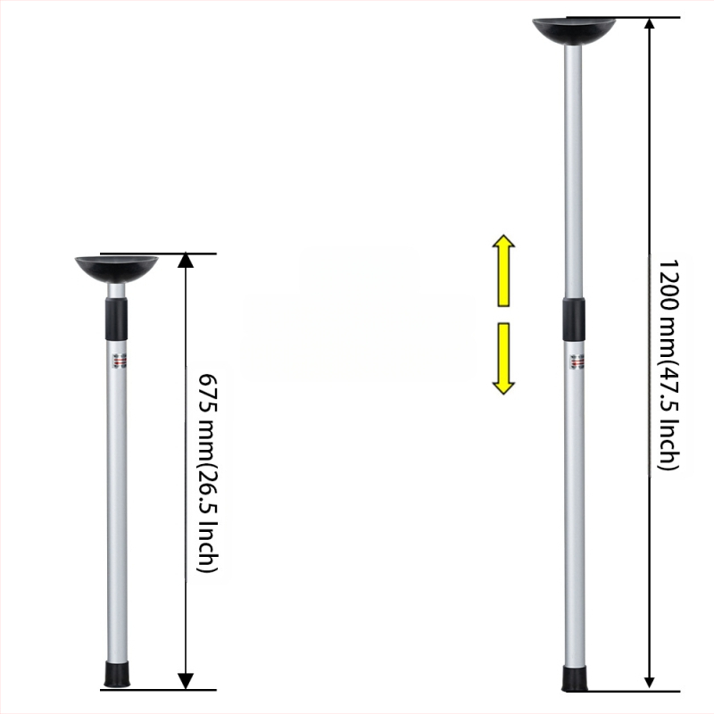 Āra teleskopiskā staba pontona laivas pārsega atbalsta staba brezenta atbalsts ātrlaivas pārsega atbalsts regulējams alumīnija nojumes statnis