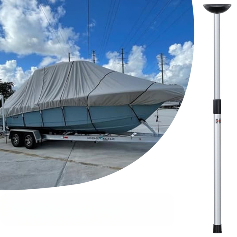 Āra teleskopiskā staba pontona laivas pārsega atbalsta staba brezenta atbalsts ātrlaivas pārsega atbalsts regulējams alumīnija nojumes statnis