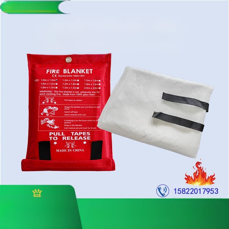 Pārrobežu e-komercijas dropshipping CE sertifikāts Stikla šķiedras ugunsdzēsības sega 1/1.2/1.5/2m Virtuves ugunsdzēsības evakuācijas evakuācijas līdzeklis